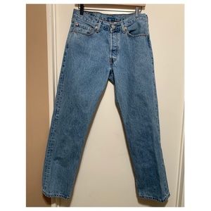 LEVIS MENS 501 BUTTON FLY STRAIGHT LEG JEANS 32X30